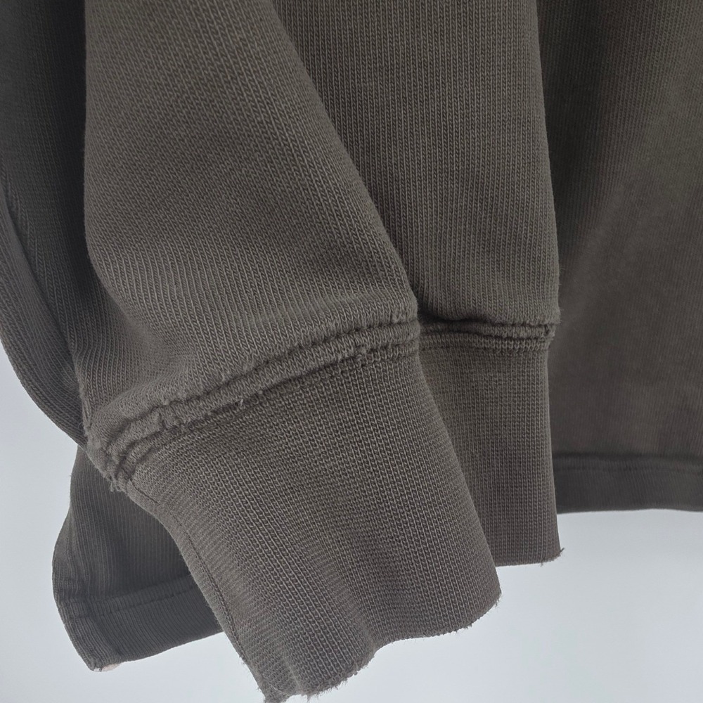 L.L. BEAN RUGBY POLO SHIRT MENS XL OLIVE GREEN VINTAGE LONG SLEEVE PREPPY BAGGY - Picture 3 of 13